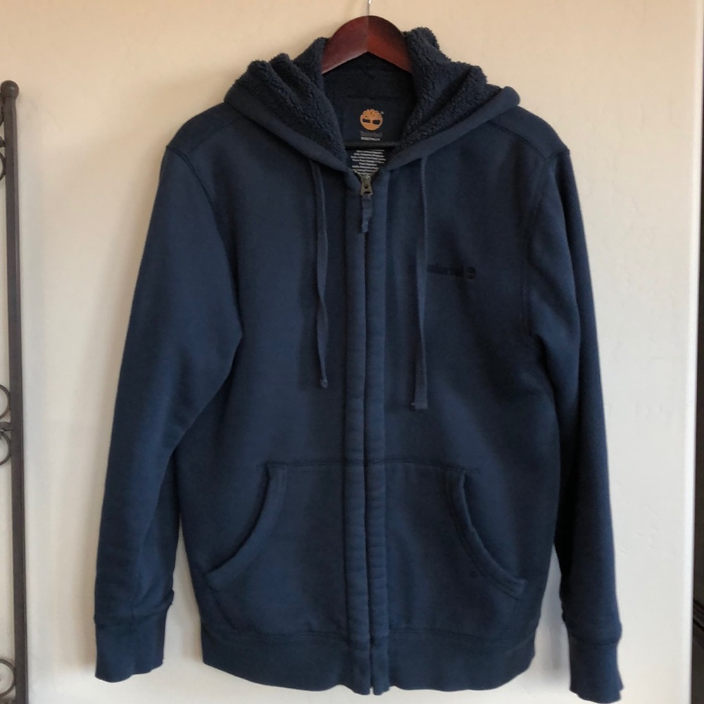 Timberland Navy Faux Fleece-Lined Hoodie
